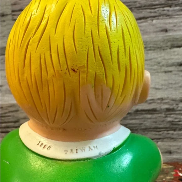 Vintage 1968 Uneeda Doll Company Roly-Poly Baby Doll Plumpees Vinyl Squeak Toy - Picture 8 of 13